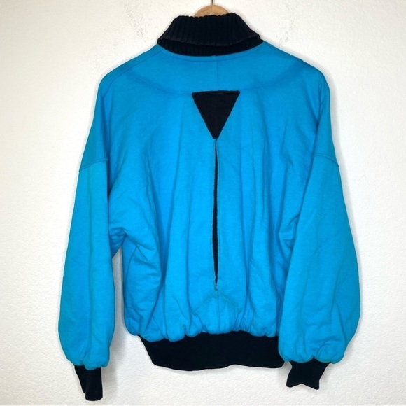VTG 80’s 90’s color block reversible bomber jacket medium - Picture 4 of 16
